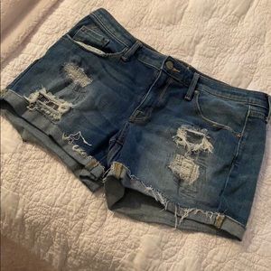 Ripped style Jean shorts